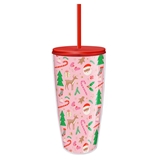 Festive Holidays Pattern Double-Walled 22oz Grayson Travel Tumblers (Set of 4)