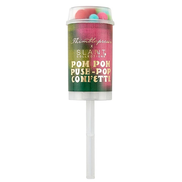 Thimblepress Pom Pom Push-Pop Confetti Poppers (Set of 6)
