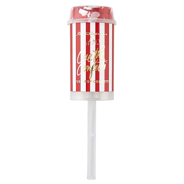 Red-Striped 'Cue the Confetti' Push-Pop Confetti Poppers (Set of 6)