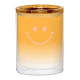 Double-Wall 12oz Tumblers with Smiley Face Design by Slant (Set of 4)