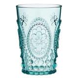 Vintage-Inspired 10oz Textured Teal-Colored Acrylic Cups (Set of 4)