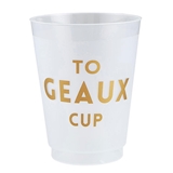 'TO GEAUX CUP' Graphic Frost Flex Party Cups by SIPS (Set of 32)