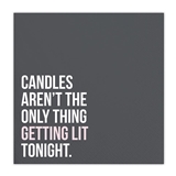 Clever 'Getting Lit Tonight' Design Black Cocktail Napkins (Set of 80)