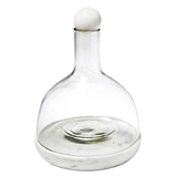 TableSugar 42oz White Marble and Glass Modern Wine Carafe