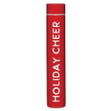 Holiday Cheer Graphic 8oz Festive Red Stainless-Steel Skinny Flasks (Set of 3)