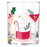 Holiday Drinks & Cocktails Design Double Old-Fashioned (DOF) Glasses (Set of 6)