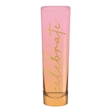 Gold-Foil 'Celebrate' Design Pink-Orange Ombre Tall Champagne Glasses (Set of 6)