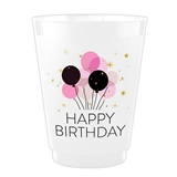 Star-Filled Happy Birthday Balloons Design 16oz Frost-Flex Party Cups (Set of 48)