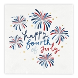 Americana Starworks 'Happy Fourth of July' Graphic Beverage Napkins (Set of 160)