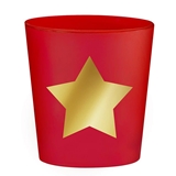 Gold Star Design on Red Background 2oz Frost-Flex Party Shot Cups (Set of 60)