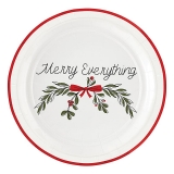 Festive 'Merry Everything' with Christmas Garland Design Paper Plates (Set of 64)