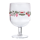 Christmas Bows and Garlands Motif Acrylic Wine Cups (Set of 4)
