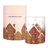 Gingerbread Houses Design 14oz Double Old-Fashioned (DOF) Icon Glasses (Set of 6)