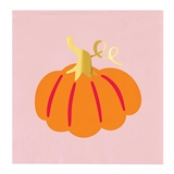 Fall Pumpkin Print with Gold-Foil Accents Beverage Napkins (Set of 160)