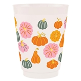 Fall Pumpkins and Gourds Motif 16oz Frost-Flex Cocktail Party Cups (Set of 48)