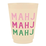 Bold MAHJONG Motif 16oz Frosted Cocktail Party Cups (Set of 48)