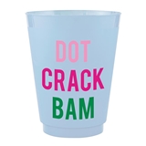 Mahjong-Themed 'Dot, Crack, Bam' Graphic Frosted Plastic Party Cups (Set of 48)