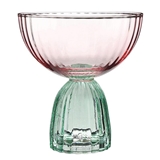 Gorgeous Green/Pink-Colored Mahjong-Inspired Coupe Glasses (Set of 6)