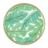Tropical Chic Palm Leaf Motif Melamine Plates (Set of 4)