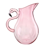 Tropical Chic 95oz Pink Acrylic Pitchers with Flamingo-Shaped Handle (Set of 4)