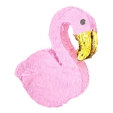 Tropical Chic Pink Flamingo-Shaped Large Pinatas with Gold-Foil Accents (Set of 6)
