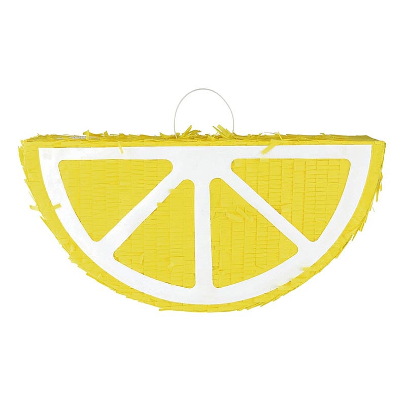 Tropical Chic Lemon Slice-Shaped Pinatas with Sturdy Hanging Loops (Set of 6)