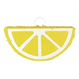Tropical Chic Lemon Slice-Shaped Pinatas with Sturdy Hanging Loops (Set of 6)
