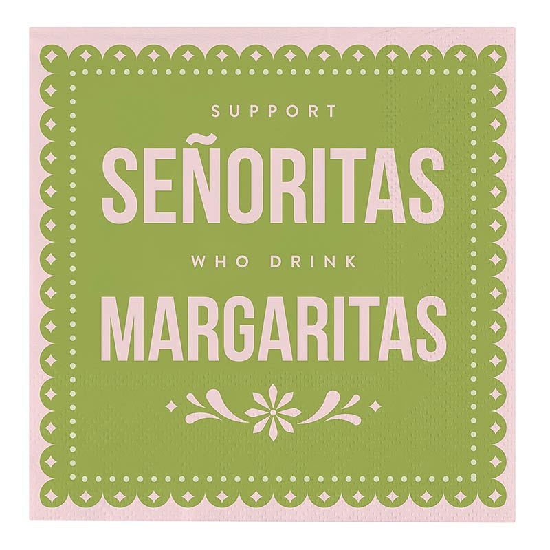 Support Senoritas Who Drink Margaritas Design Beverage Napkins (Set of 160)