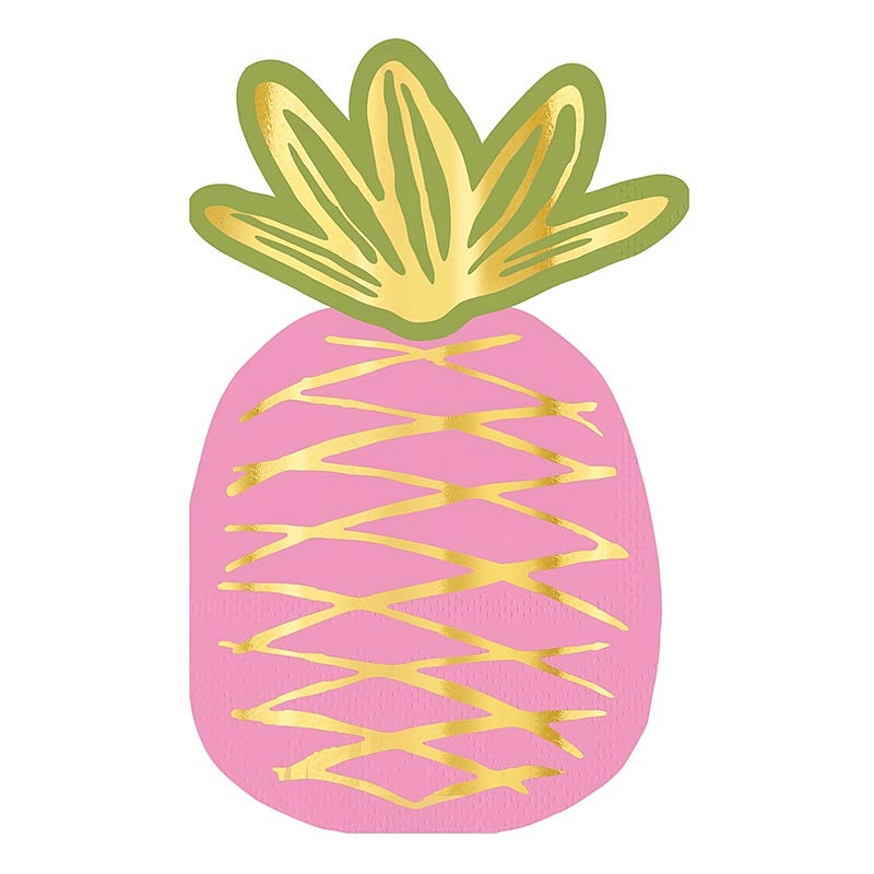 Playful Pineapple-Shaped Design Foil-Print Napkins by Slant (Set of 160)