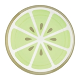 Tropical Chic Lime Slice Motif Melamine Plates (Set of 4)