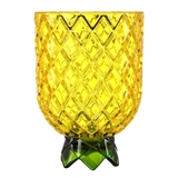 Slant Collections Pineapple-Shaped Acrylic Stemless Wine Glasses (Set of 4)