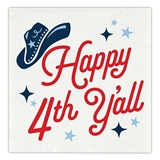Americana Bold 'Happy 4th Ya'll' Graphic Beverage Napkins (Set of 160)