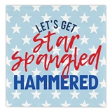 Americana 'Let's Get Star-Spangled Hammered' Graphic Beverage Napkins (Set of 160)