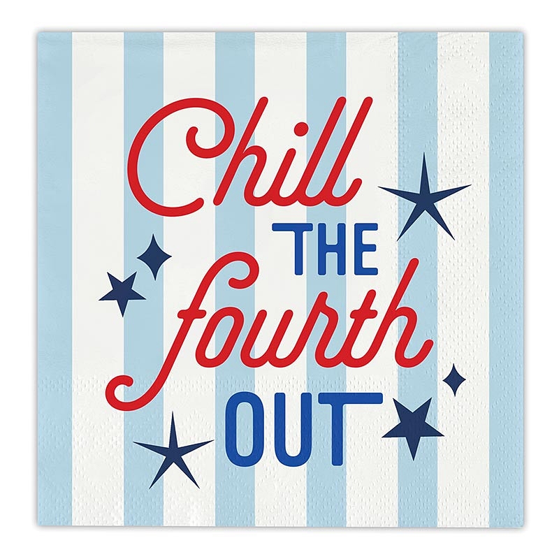 Americana 'Chill the Fourth Out' Graphic Beverage Napkins (Set of 160)