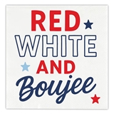 Americana Bold 'Red White and Boujee' Graphic Beverage Napkins (Set of 160)