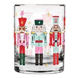 Holiday Nutckrackers Motif 14oz Double Old-Fashioned (DOF) Glasses (Set of 6)