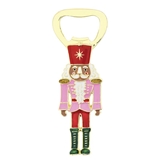 Festive and Colorful Nutcracker-Shaped Metal Bottle Openers (Set of 4)