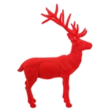 Festive Bright-Red Flocked-Finish 30
