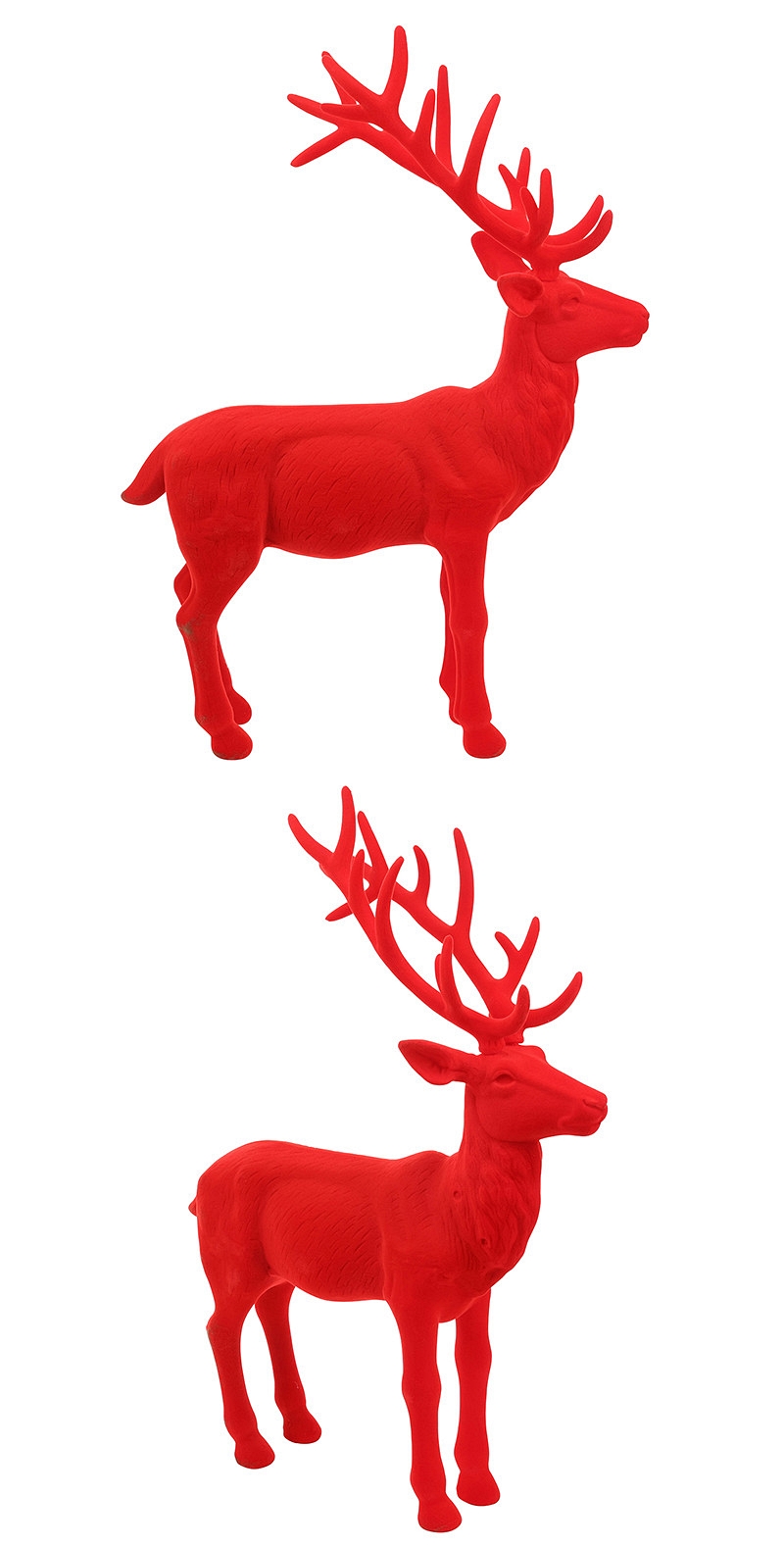 Festive Bright Red Flocked-Finish 30