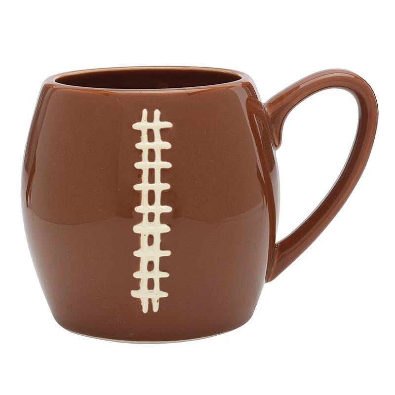 Football-Themed 20oz Ceramic Coffee Mugs with Handles (Set of 4)