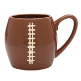 Football-Themed 20oz Ceramic Coffee Mugs with Handles (Set of 4)