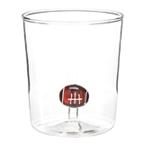 Fun 14oz Rocks Glasses with 3D Football-Shaped Figurine Inside (Set of 6)