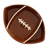 Football-Shaped Ceramic Divided Serving Platters (Set of 4)