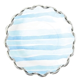 Watercolor Coastal Motif Scalloped-Edge Paper Lunch Plates (Set of 96)
