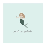 Sassy Mermaid Design with 'Just a Splash' Graphic Beverage Napkins (Set of 240)