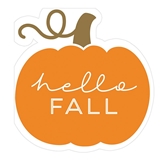 Pumpkin-Shaped 'Hello Fall' Graphic Paper Beverage Napkins (Set of 240)