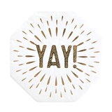 Exploding Gold-Foil YAY! Graphic Octagonal-Shaped Beverage Napkins (Set of 120)