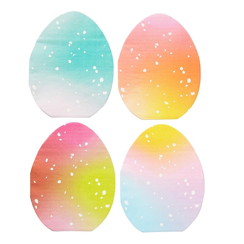 Kailo Chic Easter Time Egg-Shaped Ombre Lunch Napkins (Assorted Set of 240)