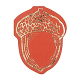Acorn-Shaped with Gold-Foil Accents Red Paper Lunch Napkins (Set of 240)