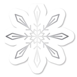 Snowflake-Shaped Die-Cut Lunch Napkins with Silver Foil Accents (Set of 240)